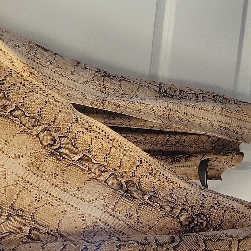 Python Snake Print Duster Cardigan With Pockets - image 3